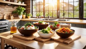 food ready to eat in the kitchen